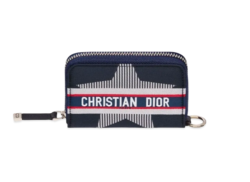 Dior Diortravel Detachable Card Holder "Navy"