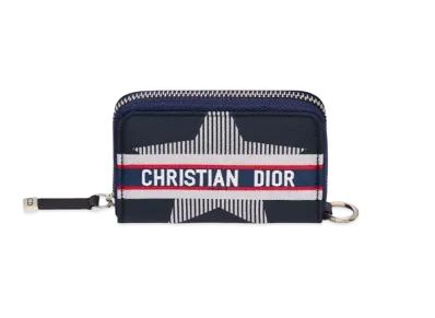 Dior Diortravel Detachable Card Holder "Navy"