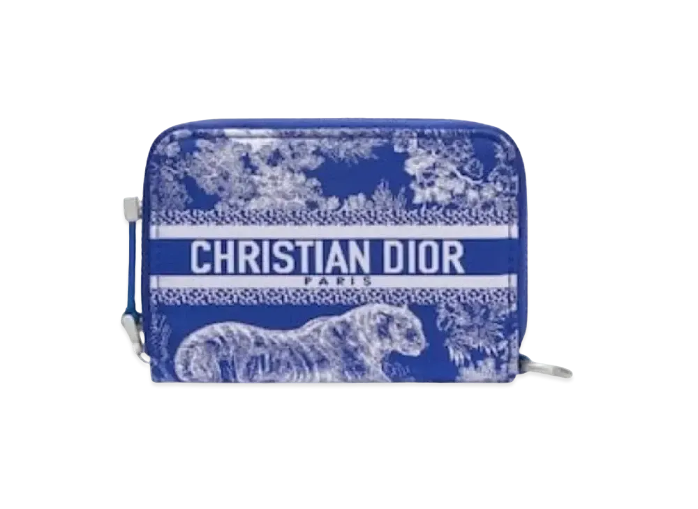 Dior Card Holder "Neon Blue"
