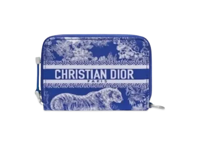 Dior Card Holder "Neon Blue"