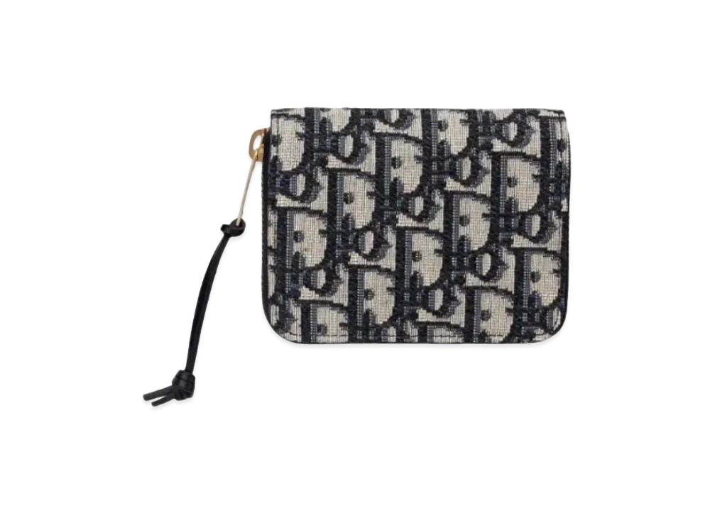 Dior Saddle Dior Oblique Wallet "Blue"