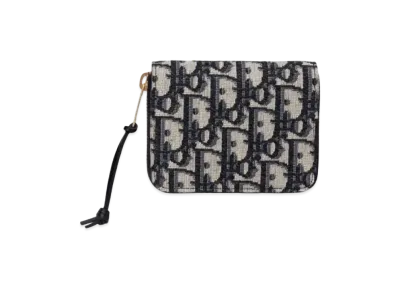Dior Saddle Dior Oblique Wallet "Blue"