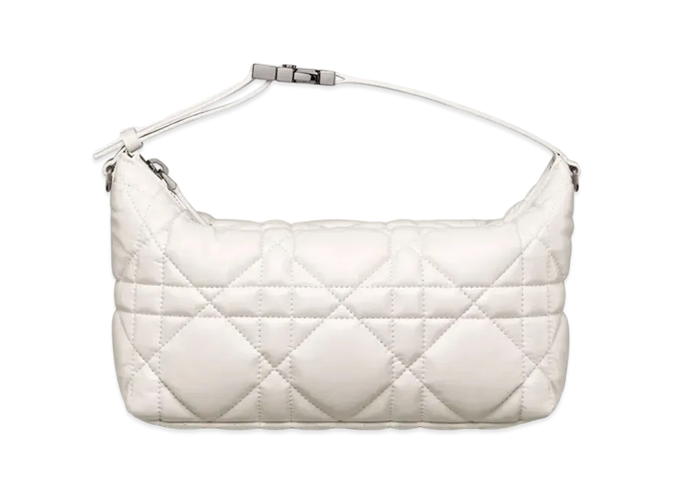 Dior Medium Travel Nomad Pouch Macro Cannage Calfskin "Latte"