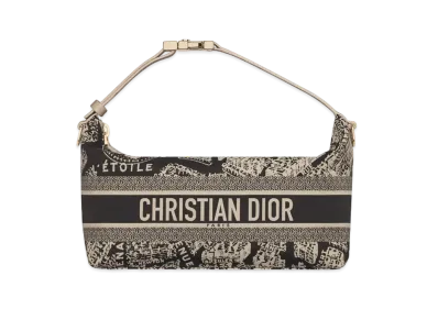 Dior Medium Travel Nomad Pouch Plan Paris Motif "Beige/Black"