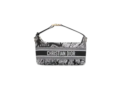 Dior Medium Diortravel Nomad Pouch Plan Paris Motif "Black/White"