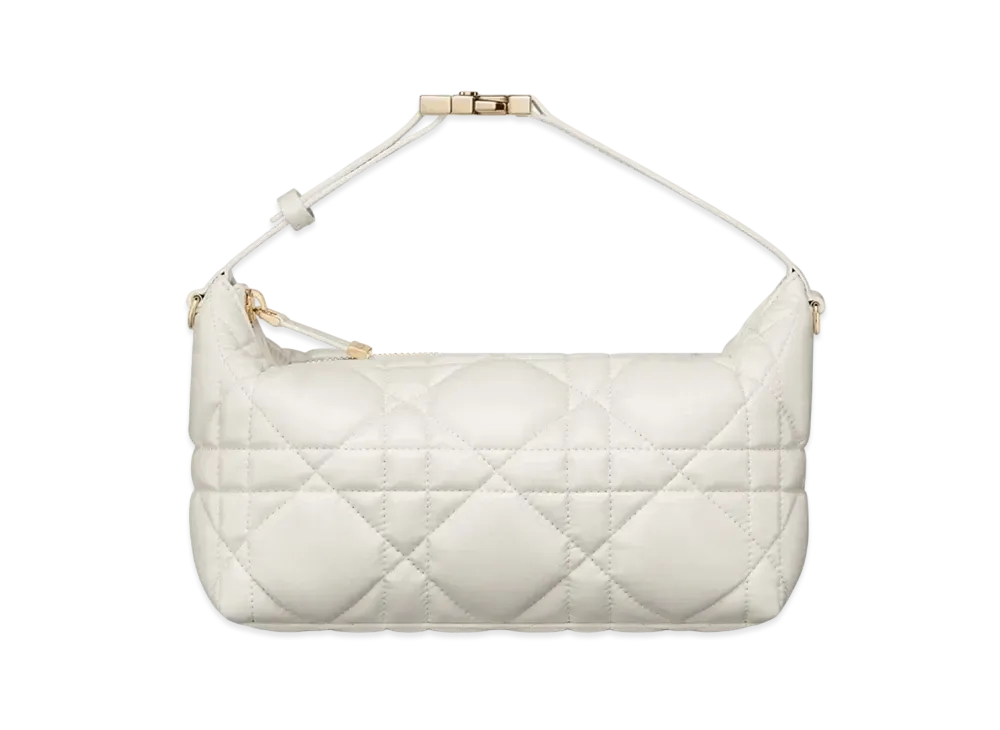 Dior Medium Travel Nomad Pouch Macro Cannage Calfskin "Latte"