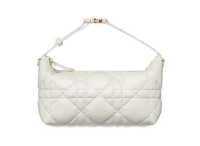 Dior Medium Travel Nomad Pouch Macro Cannage Calfskin "Latte"