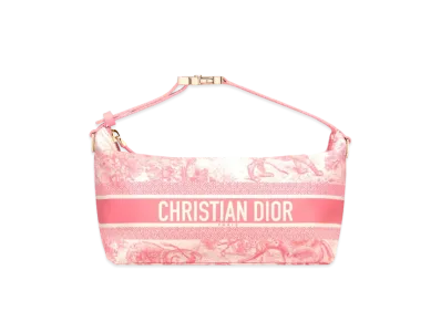 Dior Dioriviera Medium DiorTravel Nomad Pouch Technical Fabric with Toile de Jouy Sauvage Motif "Candy Pink"