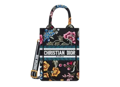 Dior Mini Dior Book Tote Phone Bag Dior Petites Fleurs Embroidery "Multicolor"