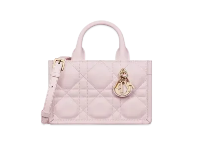 Dior Mini Dior Book Tote Macrocannage Calfskin "Blush Pink"
