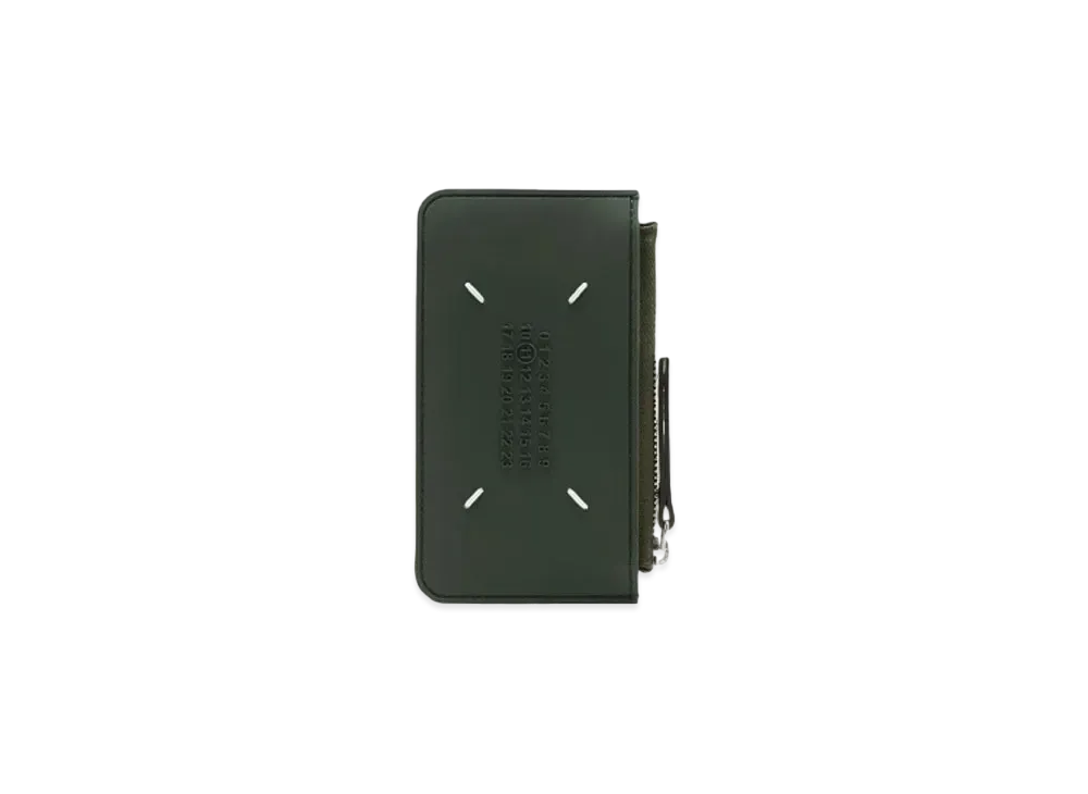 Maison Margiela Rubber Leather Card Holder "Military Green"