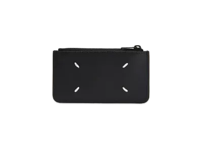 Maison Margiela Grainy Smooth Leather Zipped Card Holder "Black"