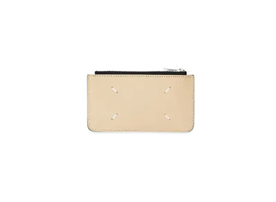 Maison Margiela Stitch Zipped Card Holder "Black/Beige"