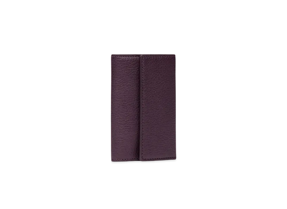 Maison Margiela Leather Key Ring Case "Merlot"