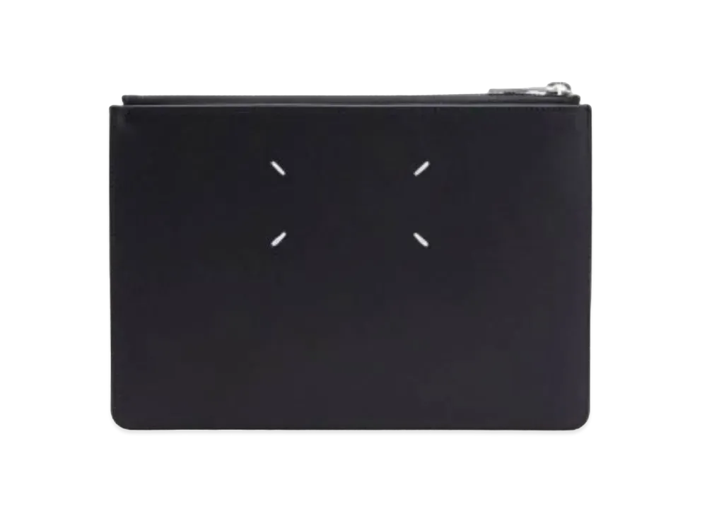 Maison Margiela Two Tone Leather Four Stitches Pouch "Steel Gray"