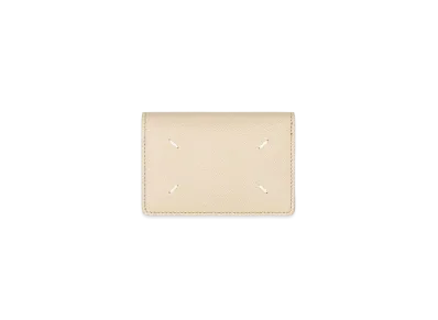 Maison Margiela Leather Bi-fold Card Holder "Beige"