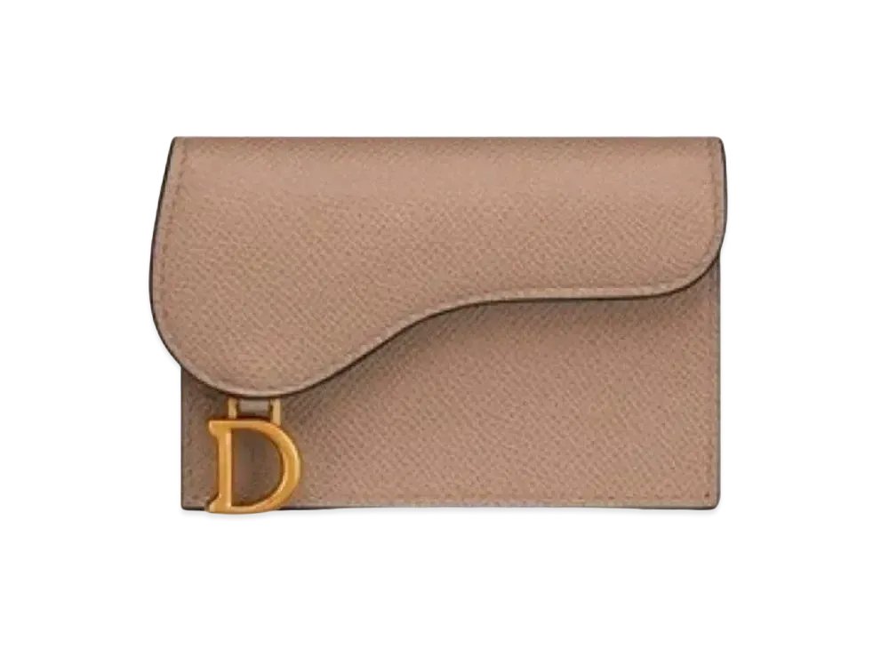 Dior Saddle Flip Card Holder "Beige"