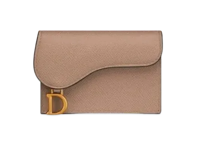 Dior Saddle Flip Card Holder "Beige"