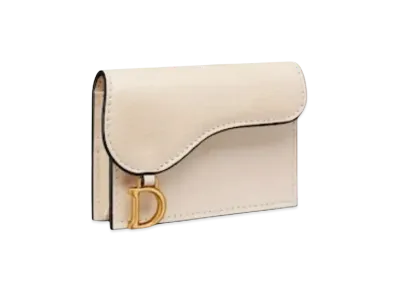 Dior Saddle Flip Card Holder "Ivory"