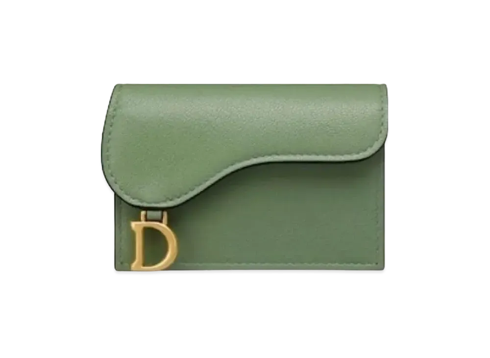 Dior Card Holder "Dark Mint Green"