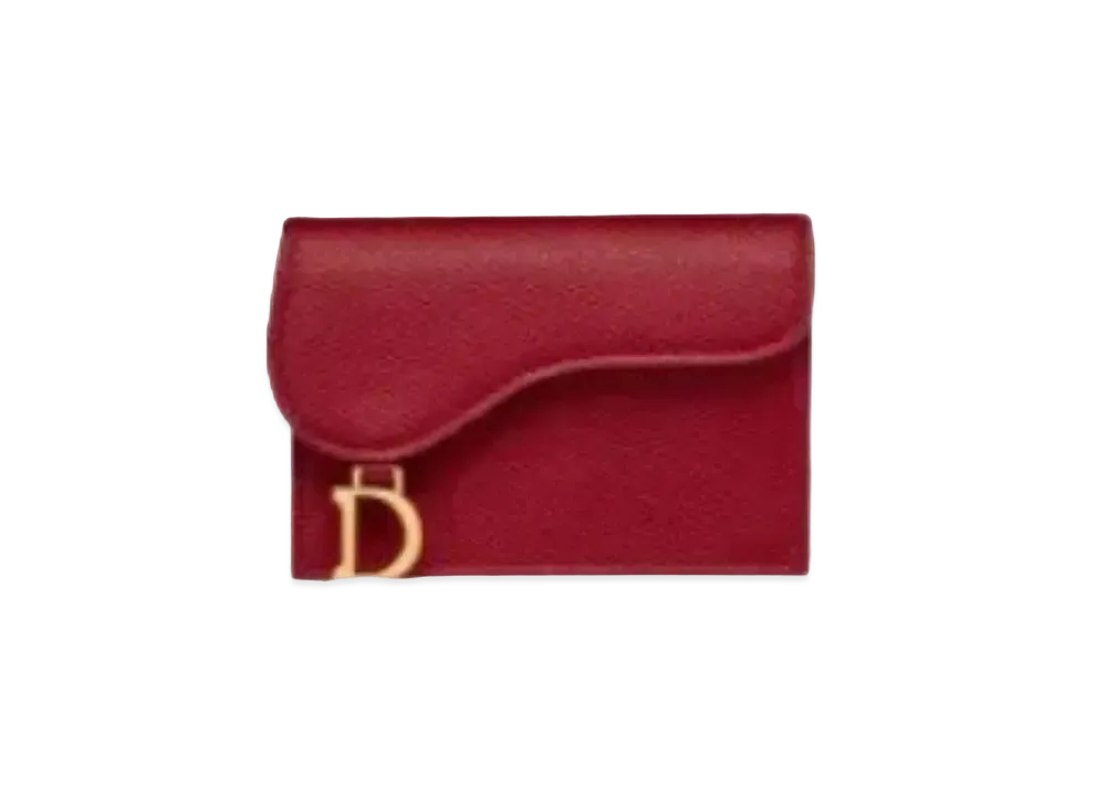 Dior Saddle Card Holder "Scarlet"