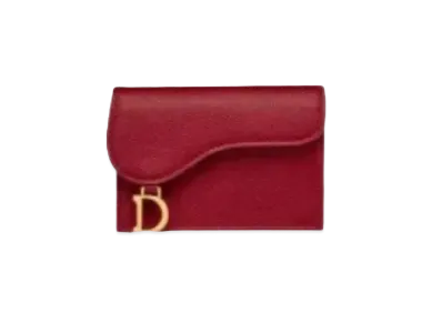 Dior Saddle Card Holder "Scarlet"
