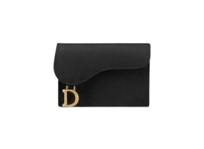 Dior Saddle Flap Card Holder "Black"