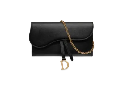 Dior Saddle Calfskin Wallet "Black"