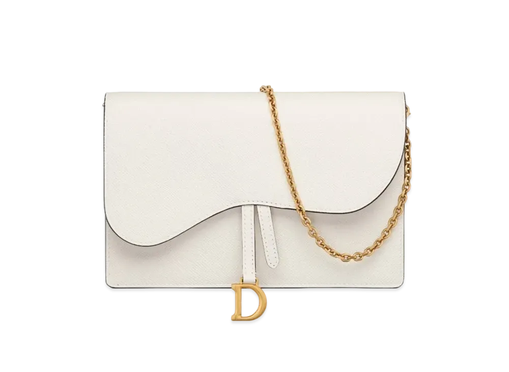 Dior Saddle Pouch Grained Calfskin "Latte"