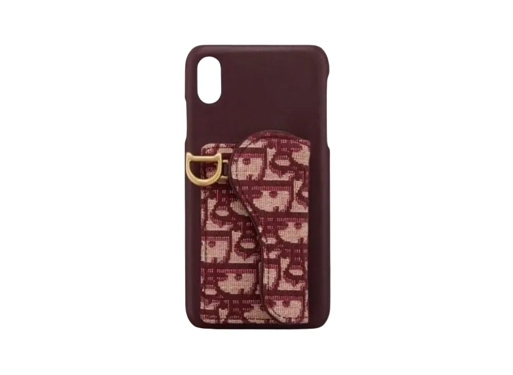 Dior Obrique iPhone XS Max Saddle Phone Case "Burgundy"