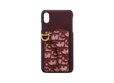 Dior Obrique iPhone XS Max Saddle Phone Case "Burgundy"