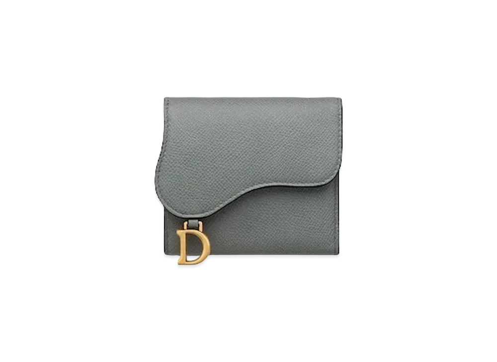 Dior Saddle Lotus Wallet "Gray"