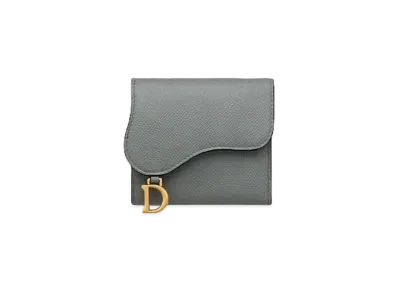 Dior Saddle Lotus Wallet "Gray"