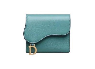 Dior Saddle Lotus Wallet "Sky Blue"