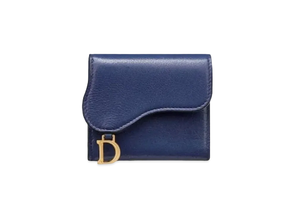 Dior Saddle Lotus Wallet "Royal Blue"