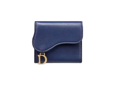 Dior Saddle Lotus Wallet "Royal Blue"