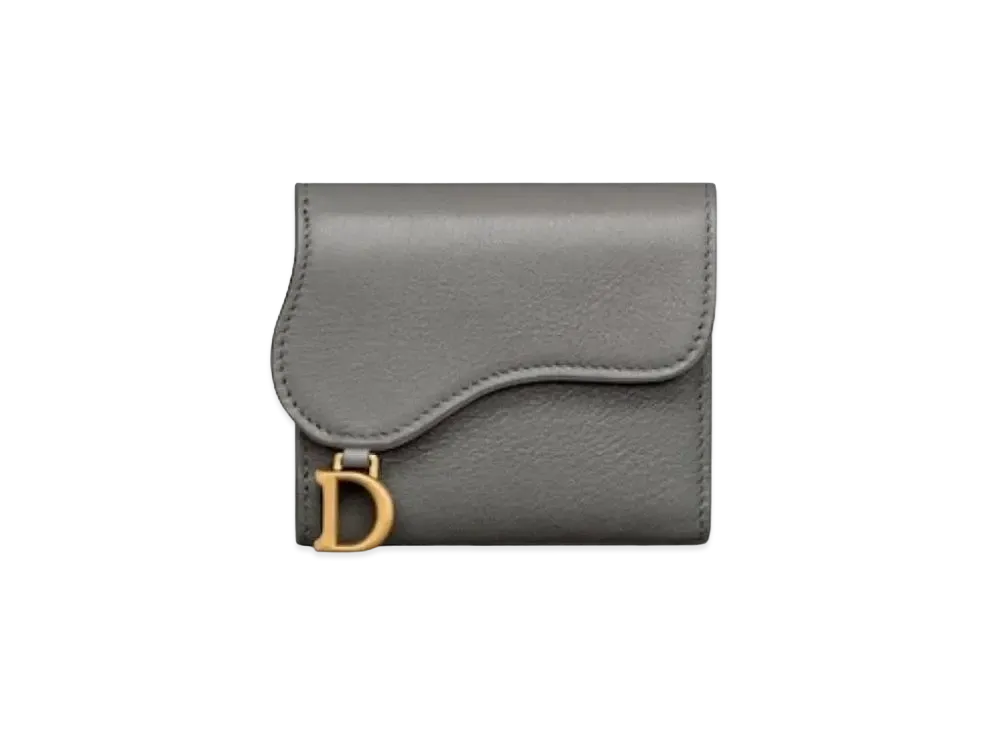 Dior Saddle Lotus Wallet "Gray"