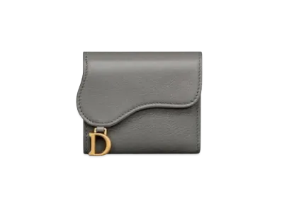 Dior Saddle Lotus Wallet "Gray"