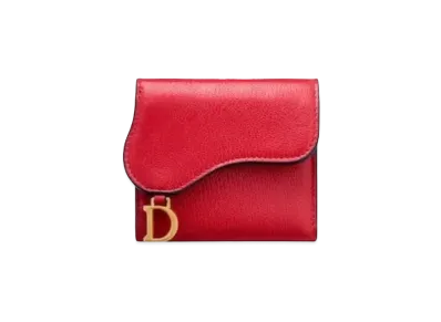 Dior Saddle Lotus Wallet "Red"