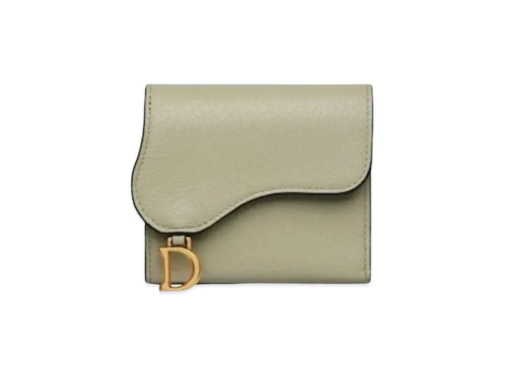 Dior Saddle Lotus Wallet "Sage Green"