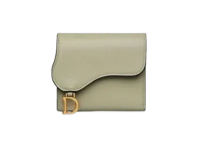 Dior Saddle Lotus Wallet "Sage Green"