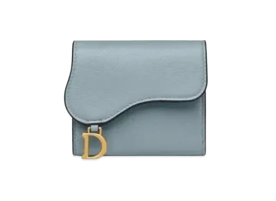 Dior Saddle Lotus Wallet "Cloud Blue"
