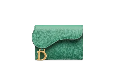 Dior Saddle Compact Wallet "Green"