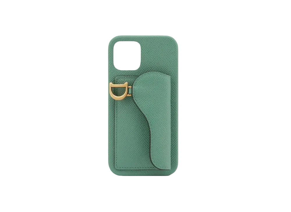 Dior Saddle Cover For Iphone 12 And 12 Pro "Green"