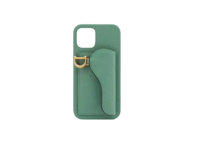 Dior Saddle Cover For Iphone 12 And 12 Pro "Green"