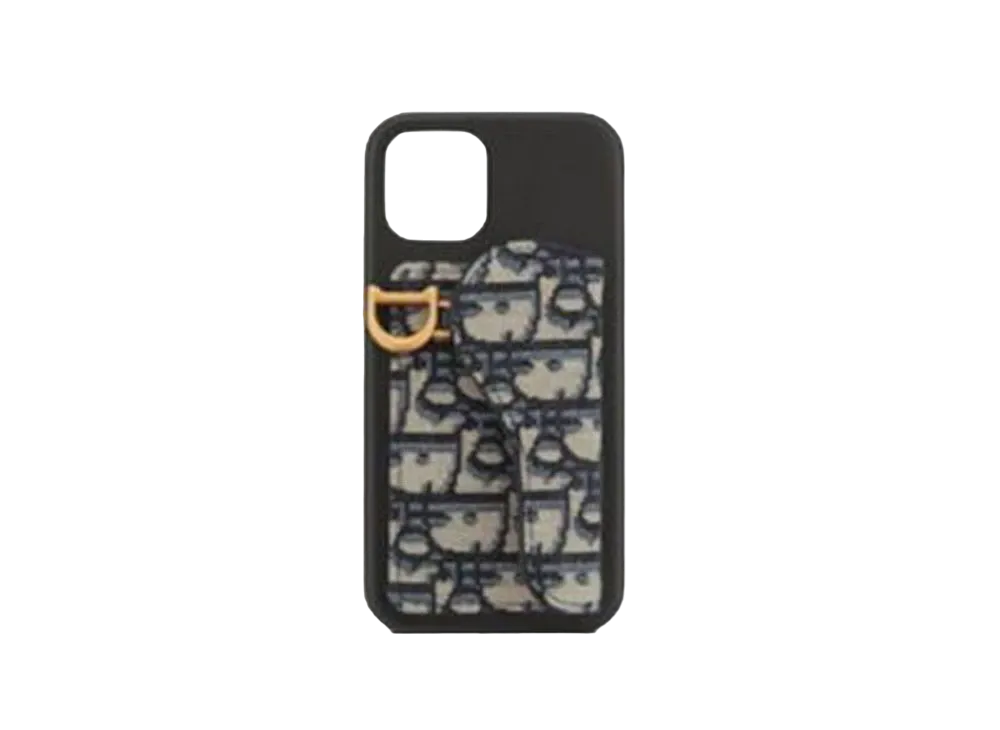 ディオール サドル カバー フォー アイフォーン 12 アンド 12 プロ "ブルー" S5664CTZQ_M928