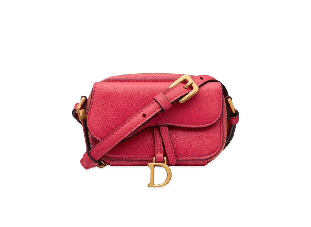 Dior Mini Saddle Shoulder Strap Pouch "Pink"