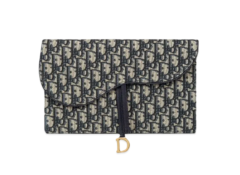 Dior Saddle Pouch Dior Oblique Jacquard "Blue"