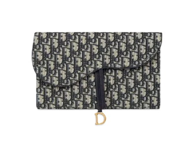 Dior Saddle Pouch Dior Oblique Jacquard "Blue"