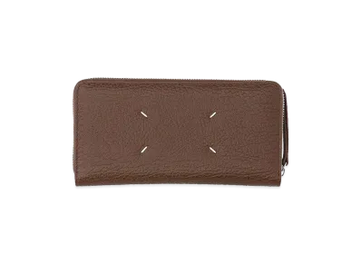 Maison Margiela Women's Four Stitches Zip Wallet "Brown"